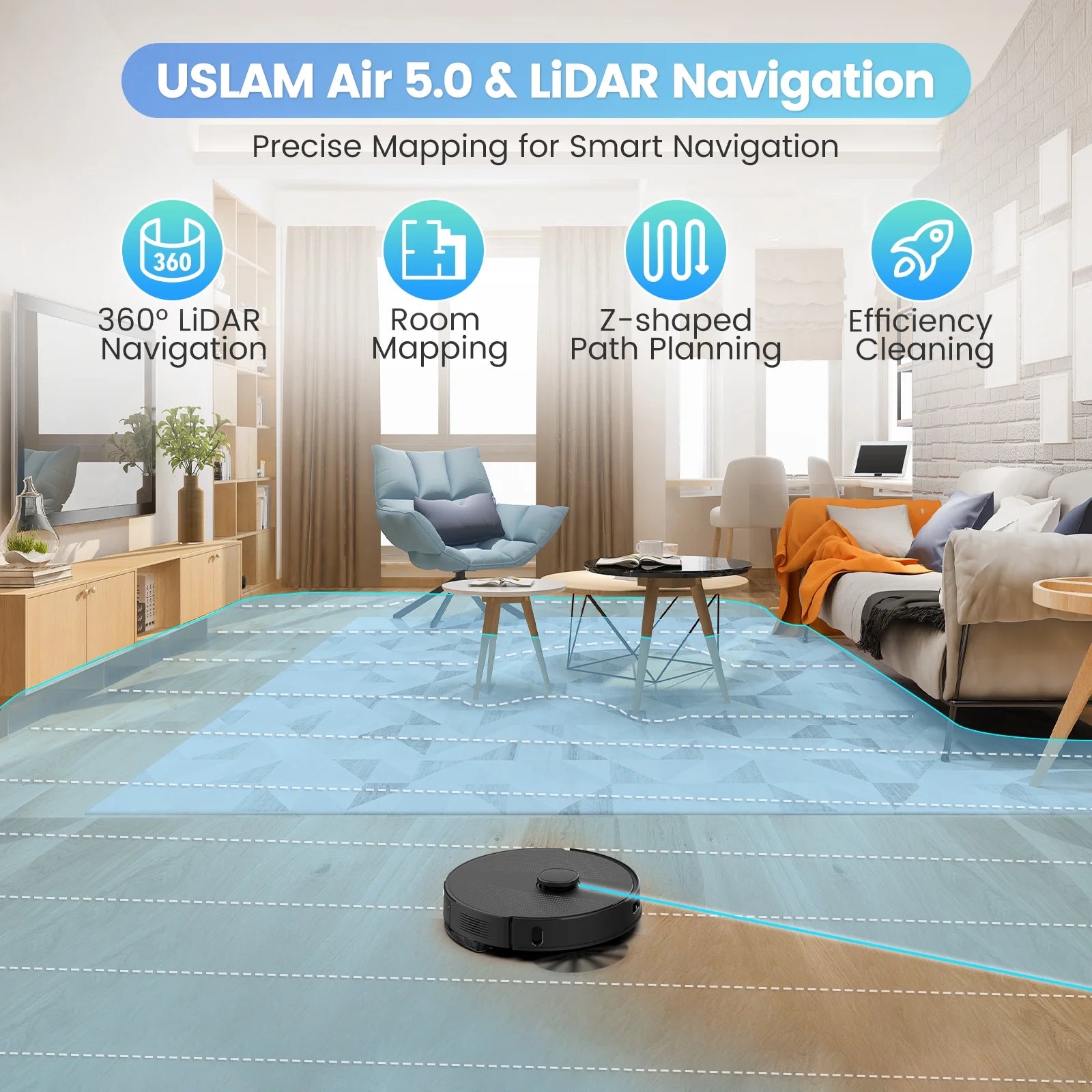 Robot Vacuum and Mop Combo T20 with 60 Days Self-Empty Station Voice Control Home Mapping