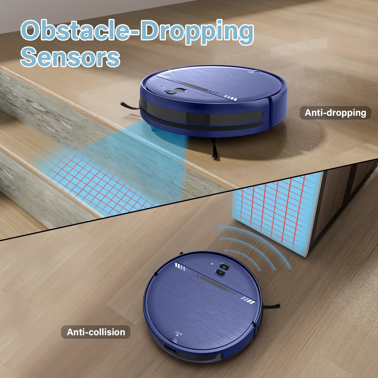 GOOVI 2-in-1 Robot Vacuum and Mop Combo - Effortless Pet Hair Removal for Hard Floors